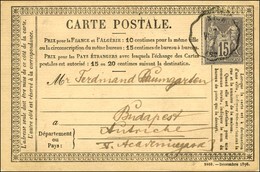 CONV. STAT. NICE / VINT-N / N° 77 Sur CP Pour Budapest. - TB. - 1876-1878 Sage (Type I)