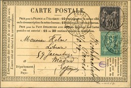 Càd PARIS / PAL. DU LUXEMBOURG  / N° 75 + 89 Sur Carte Pour Madrid. 1878. - TB. - 1876-1878 Sage (Type I)