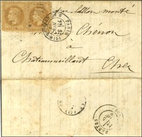 Etoile 10 / N° 28 (2, 1 Ex. Pd) Càd PARIS / R. DU CHERCHE-MIDI 3 NOV. 70 Sur Lettre Avec Très Bon Texte Historique Et Po - War 1870