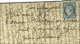 Etoile 11 / N° 37 Càd Taxe 15c PARIS / R. ST HONORE 2 DEC. 70 Sur Lettre Pour St Gengoux Le Royal. Au Verso, Càd D'arriv - Oorlog 1870