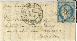 Etoile 38 / N° 37 Càd PARIS / R. DES FEUILLANTINES 7 DEC. 70 Sur Lettre Pour Condé Sur Noireau, Au Verso Càd D'arrivée 1 - War 1870