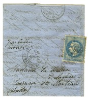 Etoile 14 / N° 29 Càd PARIS / R. DE STRASBOURG 10 DEC. 70 Sur Lettre Adressée à Tournon St Martin. Au Verso, Càd D'arriv - Oorlog 1870