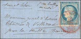 Càd Rouge PARIS SC 29 DEC. 70 / N° 37 Sur Lettre Petit Format Pour La Motte Beuvron (Loir Et Cher). Càd D'arrivée 9 JANV - Oorlog 1870