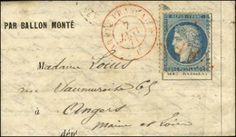 Losange AFF Rouge / N° 37 Càd Rouge ARMEE FRANCAISE / F  7 JANV. 71 Sur Lettre Pour Angers. Au Verso, Càd D'arrivée 21 J - Oorlog 1870