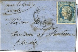 Etoile 14 / N° 37 Càd PARIS / R. DE STRASBOURG 20 JANV. 71 Sur Lettre Pour Tournon St Martin. Au Verso, Très Rare Bureau - Guerre De 1870