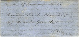 Lettre Avec Texte Daté De Trouville Le 15 Janvier 1871 Pour Paris Acheminée Par Passeur. Au Recto, Mention Manuscrite '' - War 1870