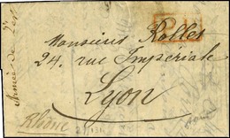 Lettre Avec Texte Daté De Belfort Le 4 Décembre 1870 Adressée à Lyon, Au Recto Griffe Rouge P.P., Au Verso Càd D'arrivée - Oorlog 1870