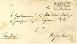 Cachet Encadré KPR FELDPOST / RELAIS N° 43 Sur Lettre Avec Texte Daté D'Argenteuil Adressée Localement. 1870.  - SUP. - Lettres & Documents