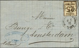 Càd MULHAUSEN / Alsace N° 7 Sur Lettre Pour Amsterdam. 1871. - TB. - R. - Brieven En Documenten