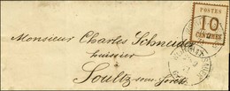 Càd WORTH AD SAUER / Alsace N° 5 Sur Lettre Pour Soultz. 1871. - TB. - R. - Covers & Documents