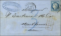 GC 3106 / N° 60 Càd T 17 REMIREMONT (82) Sur Lettre Insuffisamment Affranchie Pour Mulhouse, Taxe 3 Au Crayon Bleu. 1872 - Covers & Documents