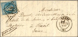 Lot De 2 Lettres De Brest Adressées Au Médecin Major De La Flottille De La Seine à Bord De La Mutine à Rueil Et à Paris. - Oorlog 1870