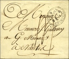 Lettre Daté Des Cayes (St Domingue) Acheminée Jusqu'à La Flotte Pour Nantes. MP D'entrée Ornée Fleur De Lys COLONIES / P - Maritime Post