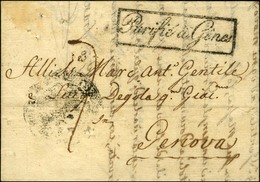 Lettre Avec Texte Daté '' Constantinople Le 10 Septembre 1813 '' Pour Gênes, Au Recto MP Encadrée ' Purifié à Gênes '. E - Maritieme Post