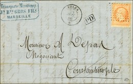 Ancre / N° 23 Càd VOLGA / * Sur Lettre De Marseille Pour Constantinople. 1866. - SUP. - R. - Maritime Post