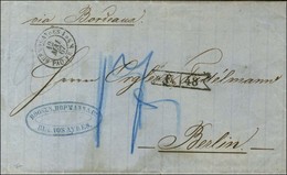 Càd BUENOS-AYRES / PAQ.FR. K N° 1 Sur Lettre Non Affranchie Pour Berlin, Au Recto Marque D'échange F. 48. 1867. - SUP. - - Maritime Post