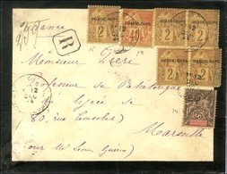 Càd BASSE TERRE / GUADELOUPE / Guadeloupe N° 15 (5) (1 Ex Pd) + 24 + 34 Sur Lettre Recommandée Pour Marseille. 1894. - T - Poste Maritime