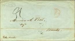 Lettre De St Denis De La Réunion Pour Nantes. Au Recto, Càd D'entrée Rouge COLONIES FRA / PAUILLAC Et Taxe Tampon 35 De  - Maritieme Post