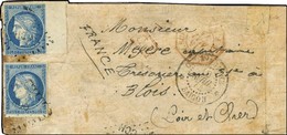 Losange CCH / Col. Gen. N° 23 (2) 1 Ex Bdf Càd CONCHINCHINE / SAIGON Sur Enveloppe De Mandarin Pour Blois. 1874. - TB. - - Poste Maritime