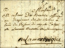 Lettre Avec Texte Daté De La Rochelle Le 23 Août 1786 Adressée à Un Officier à Bord Du Vaisseau Du Roy Le Caton à La Mar - Maritieme Post