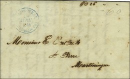 Lettre Avec Texte Daté De Guayam (Porto Rico) Le 28 Mars 1844 Acheminée Jusqu'à La Guadeloupe Pour La Martinique. Au Rec - Maritime Post