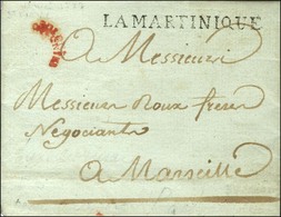 Lettre Avec Texte Daté De St Pierre De La Martinique Le 12 Mai 1787 Pour Marseille. Au Recto, LA MARTINIQUE (J N°3) Et M - Maritime Post