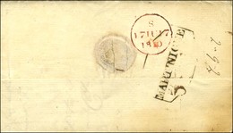 Lettre Avec Texte Daté De St Pierre De La Martinique Le 17 Avril 1810 Pour Londres. Au Verso, Marque Postale Encadrée Da - Maritime Post