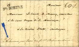Lettre Avec Texte Daté De Jambullé Le 30 Mai 1831 Acheminée Jusqu'à St Pierre Pour La Rivière Pilote. Au Recto, ST PIERR - Maritime Post