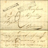 Lettre Avec Très Bon Texte Daté Du Lamentin Le 1er Mars 1831 Pour Bordeaux. Au Recto, Griffe MARTINIQUE Et Marque Postal - Poste Maritime