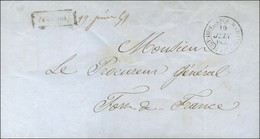 Lettre Avec Texte Daté François Le 17 Juin 1851 Adressée En Franchise à Fort De France. Au Recto, Très Rare Marque Posta - Maritime Post