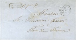 Lettre Avec Texte Daté François Le 17 Juin 1851 Adressée En Franchise à Fort De France. Au Recto, Très Rare Marque Posta - Maritieme Post