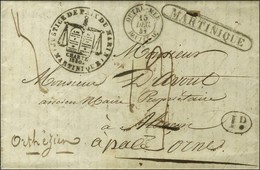 Lettre Avec Très Long Texte Daté De Marin Ile Martinique Le 23 Septembre 1841 Pour Alençon. Au Recto, Rarissime Marque D - Poste Maritime