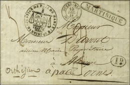 Lettre Avec Très Long Texte Daté De Marin Ile Martinique Le 23 Septembre 1841 Pour Alençon. Au Recto, Rarissime Marque D - Maritieme Post