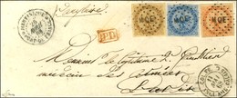 Losange MQE / Col. Gen. N° 3 + 4 + 5 Càd MARTINIQUE / FORT DE FRANCE Sur Lettre Pour Paris. 1868. - SUP. - Maritieme Post