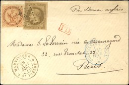Losange MQE / Col. Gen. N° 5 + 9 Càd MARTINIQUE / ST PIERRE Sur Lettre Pour Paris. 1873. - SUP. - R. - Poste Maritime