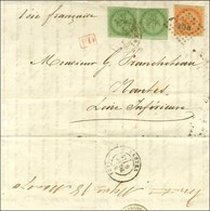 Lettre Avec Texte Daté De Galion Le 17 Mars 1870 Pour Nantes. Au Recto, Losange MQE / Col. Gen. N° 2 Paire (1 Ex Pd) + 5 - Maritieme Post