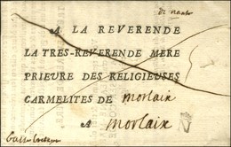 N Couronné + '' De Nantes '' Sur Lettre En Franchise Des Carmélites. 1727. Exceptionnelle Combinaison. - TB / SUP. - R. - 1701-1800: Precursors XVIII