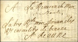 '' De Nantes '' Sur Lettre En Franchise Des Carmélites. 1709. - TB / SUP. - 1701-1800: Précurseurs XVIII