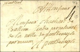 '' Montluel '' (L N° 2). 1767. - TB / SUP. - 1701-1800: Précurseurs XVIII