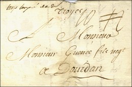 '' Troyes '' + '' Trop Taxé De 2s '' Sur Lettre Avec Texte Daté 1759. - TB. - 1701-1800: Voorlopers XVIII