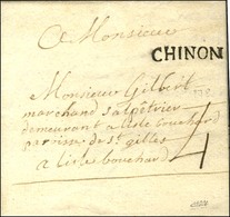 CHINON (L N° 2) Sur Lettre Avec Texte Daté 1768. - SUP. - 1701-1800: Précurseurs XVIII