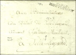 P.3.P. / MONTLUCON Sur Lettre Avec Texte Imprimé Daté An 3 Pour Telle Legrand (NR De Château Meillant). - TB / SUP. - 1801-1848: Précurseurs XIX