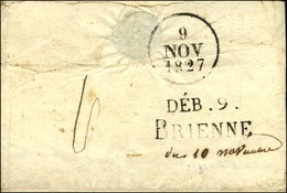 DEB.9. / BRIENNE Sur Lettre Avec Texte Daté 1827. - SUP. - R. - 1801-1848: Voorlopers XIX