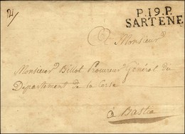 P.19.P. / SARTENE Sur Lettre Sans Texte Pour Bastia. - SUP. - 1801-1848: Précurseurs XIX