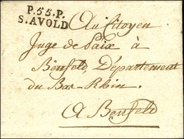 P.55.P. / S.AVOLD Sur Lettre Avec Texte Daté Le 12 Germinal An 2. - SUP. - R. - 1801-1848: Voorlopers XIX