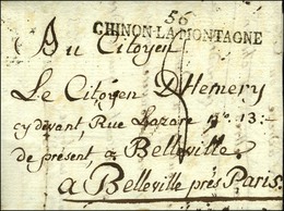 56 / CHINON-LA-MONTAGNE (NR De Château Chinon) Sur Lettre Avec Très Bon Texte Sur La Poste Daté Chinon-la-Montagne Le 8  - 1801-1848: Precursors XIX