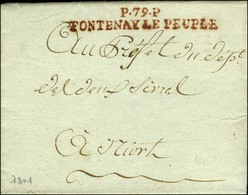 P.79.P. / FONTENAY LE PEUPLE Rouge (NR De Fontenay Le Comte) Sur Lettre Avec Texte Daté An 10. - SUP. - 1801-1848: Voorlopers XIX
