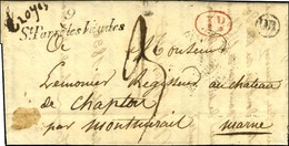 Mention Manuscrite '' Troyes '' + 9 / St Parre Des Vaudes Sur Lettre Avec Texte Daté 1836. Exceptionnelle Combinaison. - - Other & Unclassified