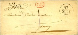 20 / GEVREY Sur Lettre Avec Texte Adressée Localement. Au Recto,  CL Rouge Et Taxe 1. 1830. - SUP. - Other & Unclassified