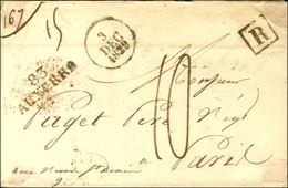 83 / AUXERRE Sur Lettre Recommandée Pour Paris. Au Recto, R Noir Et Taxe 10. 1829. - SUP. - R. - Andere & Zonder Classificatie